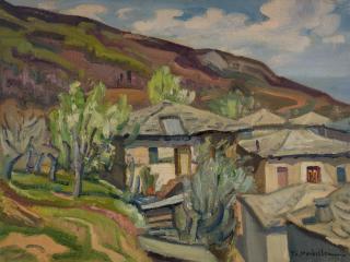 Zagora, Spring — Oil painting, Canvas, 50.00×65.00cm — Theodoros Markellos